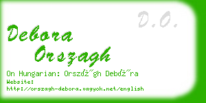 debora orszagh business card